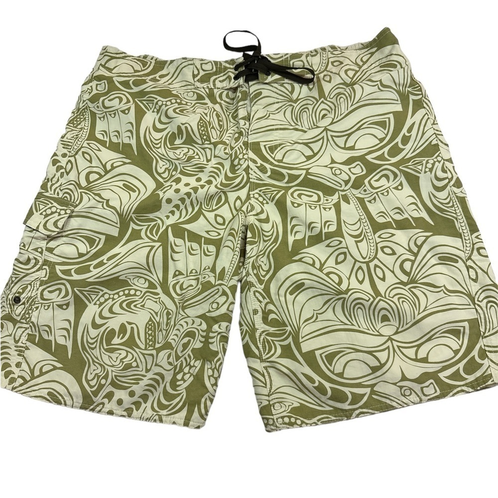 Eddie Bauer Geometric Graphic Swim Shorts Spring Break, Pool, Beach Swim Trunks